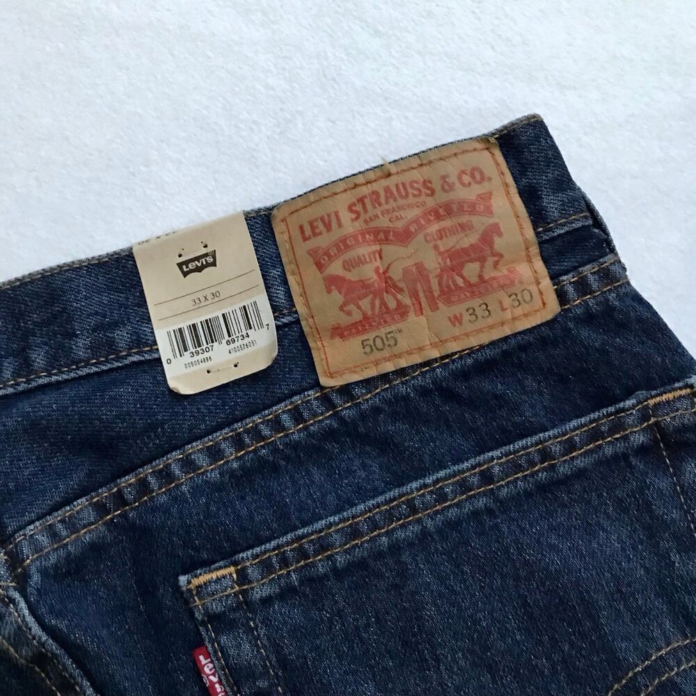Levi's NWT 505 Medium Wash Straight Leg Jeans Men 40x32 *Pls See Description* - Picture 7 of 9